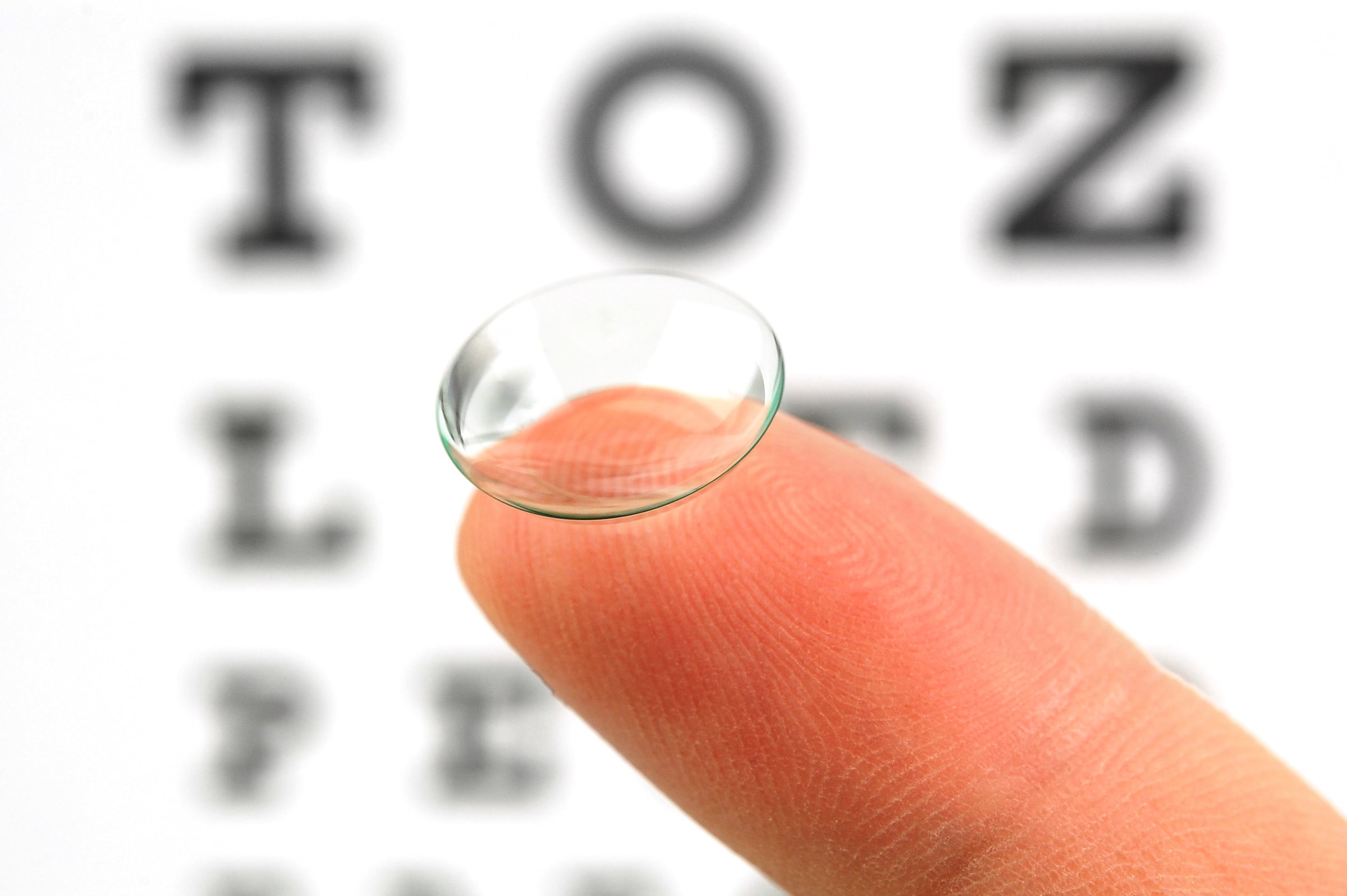 Contact lens exam at Jewel City Optometry in Glendale